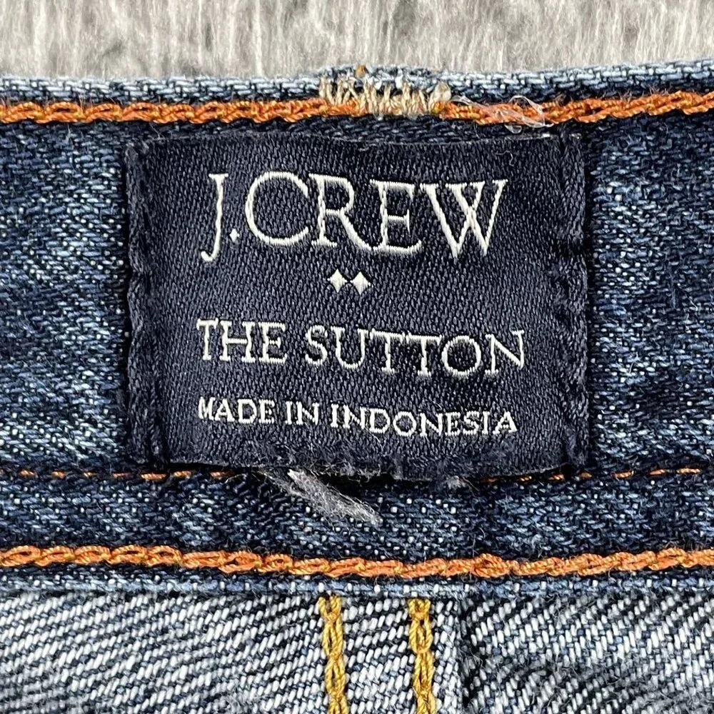 J.Crew Jeans Mens 32x28 the Sutton Dark Wash Straight Leg Denim - Picture 3 of 8
